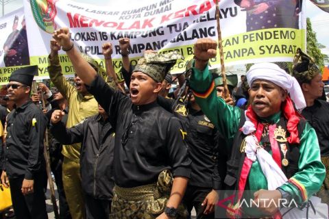 FOTO - Unjuk rasa Melayu Riau peduli Rempang
