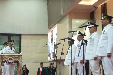 Lantik 4 kepala daerah baru, Bahtiar tegaskan program prioritas