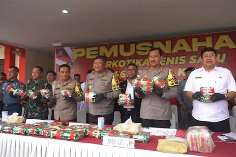 Polresta Barelang musnahkan barang bukti sabu 46 kilogram