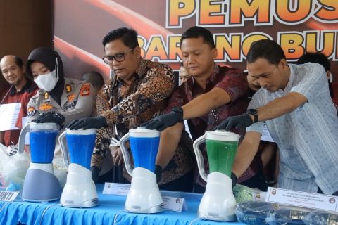Polda Sumsel musnahkan 36.8 kg sabu dan 9.987 pil ekstasi