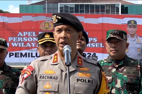 Kapolda Sumsel lepas personel untuk amankan Pemilu
