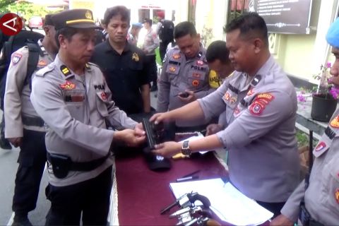 Polresta Kendari tarik senjata personel yang bertugas dalam Pam TPS