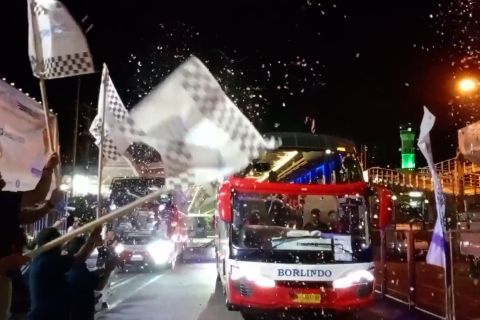 10 bus program mudik gratis Pelindo berangkat dari Makassar