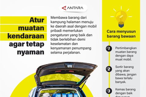 Atur muatan kendaraan agar tetap nyaman