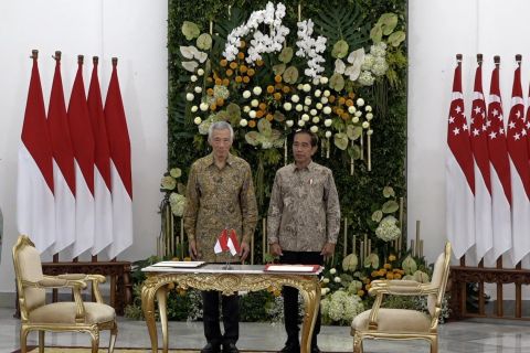 Jokowi dan PM Lee bahas ketahanan pangan hingga investasi di IKN