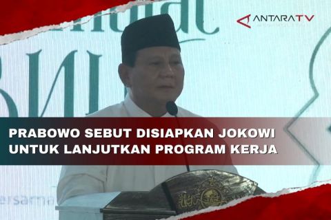 Prabowo sebut disiapkan Jokowi untuk lanjutkan program kerja