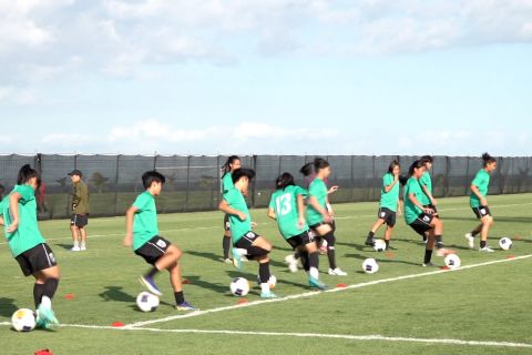 Thailand nikmati suasana latihan Piala Asia U-17 Putri 2024 di Bali