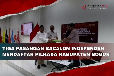 Tiga pasangan bacalon Independen mendaftar Pilkada Kabupaten Bogor