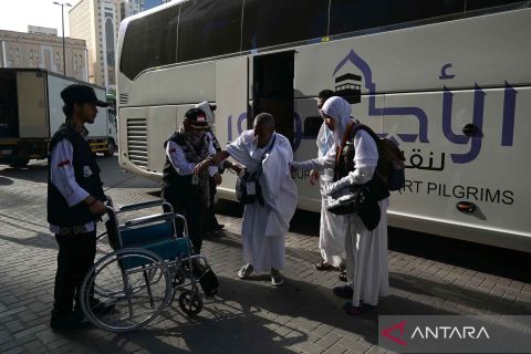 Ribuan JCH Indonesia dalam kloter terakhir gelombang pertama telah tiba di Makkah