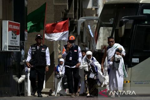 Kloter terakhir jamaah calon haji Indonesia tiba di Makkah