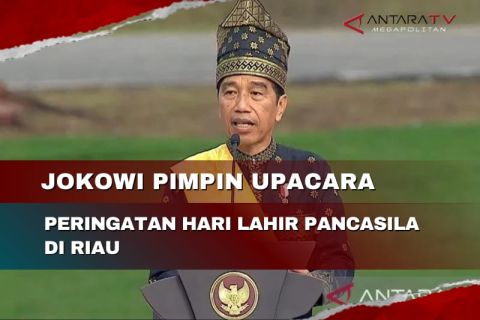 Jokowi pimpin upacara peringatan Hari Lahir Pancasila di Riau