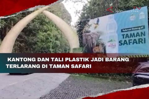 Kantong dan tali plastik jadi barang terlarang di Taman Safari