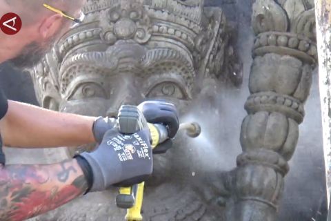 Lestarikan bangunan bersejarah, Monumen Bajra Sandhi Bali dibersihkan