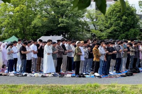Suasana Idul Adha di Kayaba Park Yokohama Jepang