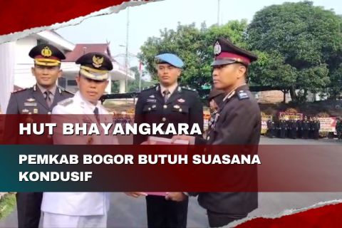 HUT Bhayangkara, Pemkab Bogor perlu suasan kondusif
