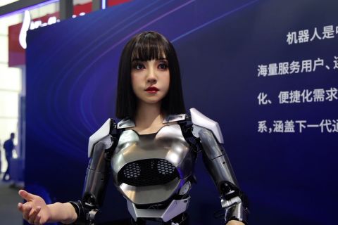 Robot humanoid jadi sorotan di pameran kecerdasan