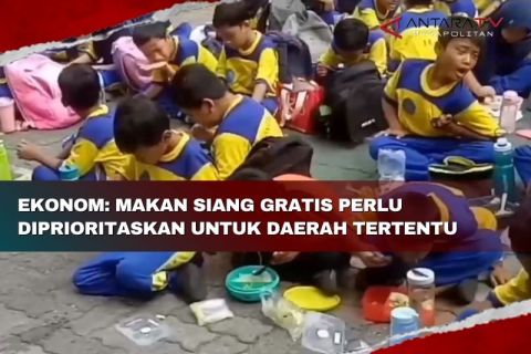 Ekonomi: Makan siang gratis perlu diprioritaskan untuk daerah tertentu