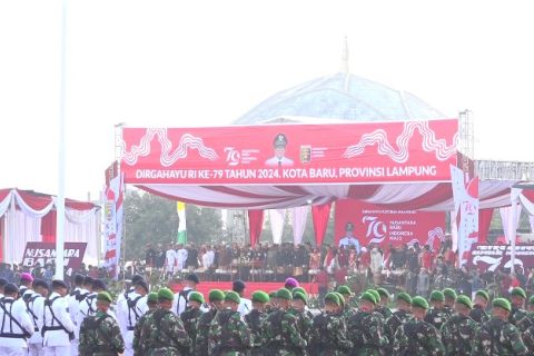 Pemprov Lampung gelar upacara perdana di Kota Baru