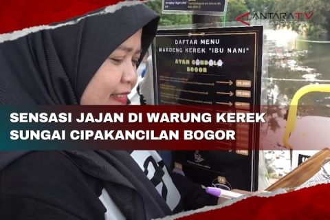 Sensasi jajan di warung kerek Sungai Cipakancilan Bogor