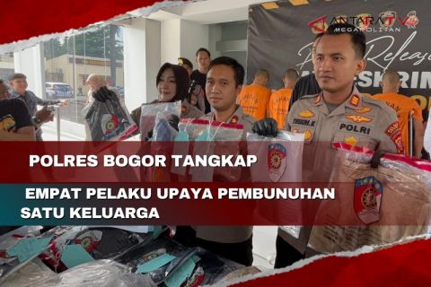 Polres Bogor tangkap empat pelaku upaya pembunuhan satu keluarga