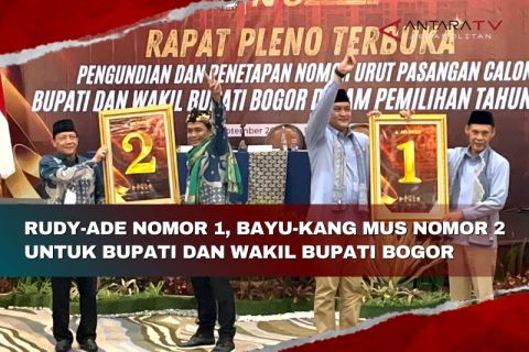 Rudy-Ade nomor urut 1, Bayu-Kang Mus nomor 2 untuk Bupati Bogor