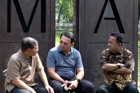 Pramono-Rano bertemu Ahok di Simpang Susun Semanggi