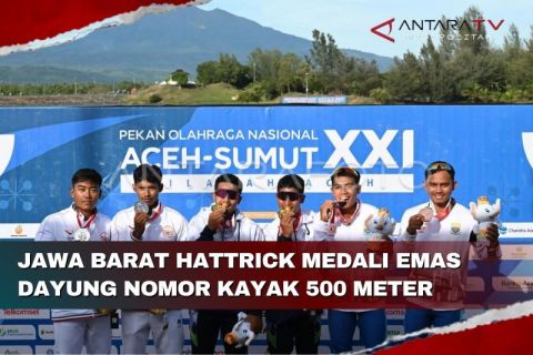 Jawa Barat hattrick medali emas dayung nomor kayak 500 meter