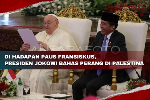 Di hadapan Paus Fransiskus, Presiden Jokowi bahas perang di Palestina