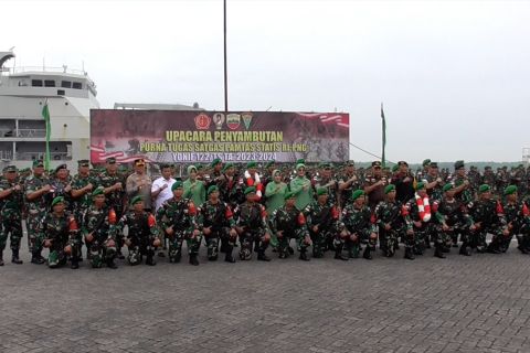 Pangdam I Bukit Barisan sambut purna tugas Yonif 122 Tombak Sakti