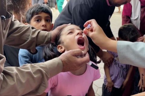 Vaksinasi polio tahap kedua dimulai di Gaza, jangkau 590 ribu anak