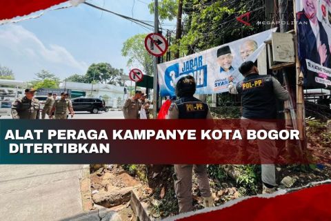 Alat peraga kampanye Kota Bogor ditertibkan