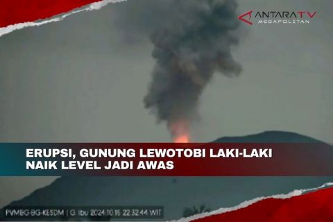 Erupsi, Gunung Lewotobi Laki-laki naik level jadi awas