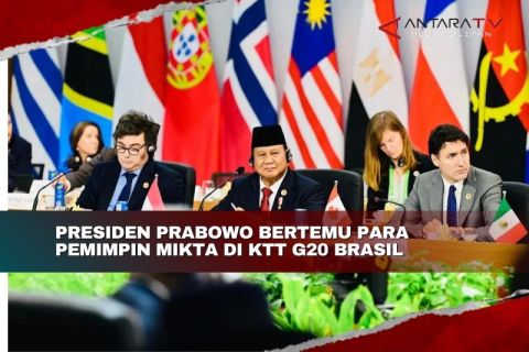 Presiden Prabowo bertemu para pimpinan MIKTA di KTT G20 Brasil