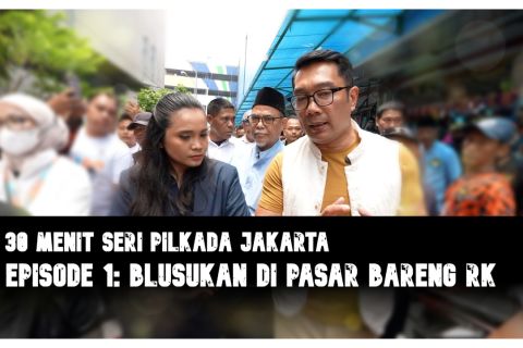 30 menit seri Pilkada Jakarta: Blusukan di pasar bareng Ridwan Kamil