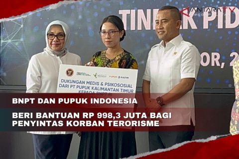 BNPT dan Pupuk Indonesia bantu Rp998,3 juta bagi 61 penyintas korban terorisme