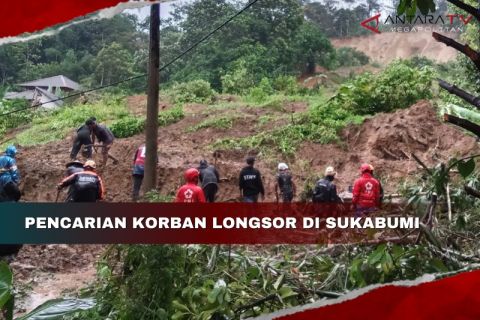 Pencarian korban longsor di Sukabumi