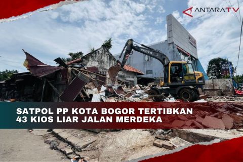 Satpol PP Kota Bogor tertibkan 43 kios liar di Jalan Merdeka