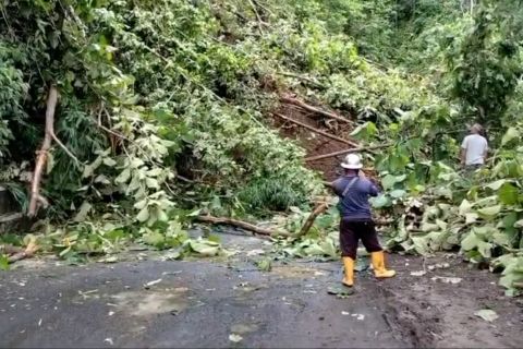 Jalan nasional Bagbagan-Kiaradua di Sukabumi ditutup akibat longsor