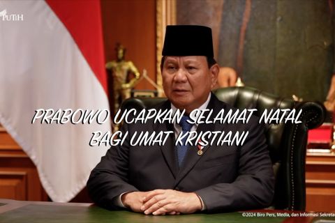 Prabowo ucapkan selamat Natal bagi umat kristiani