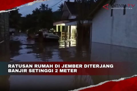 Ratusan rumah di Jember diterjang banjir setinggi 2 meter