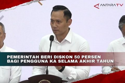 Pemerintah beri diskon 50 persen bagi pengguna KA selama akhir tahun