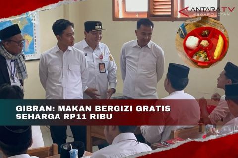 Gibran: Makan bergizi gratis seharga Rp11 ribu