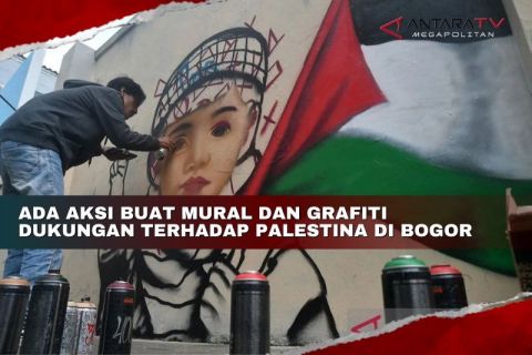 Ada aksi buat mural dan grafiti dukungan terhadap Palestina di Bogor