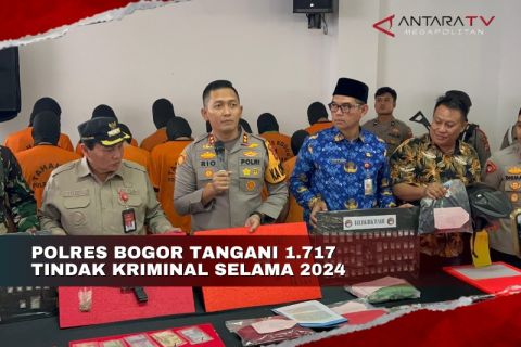 Polres Bogor tangani 1.717 tindak kriminal selama 2024