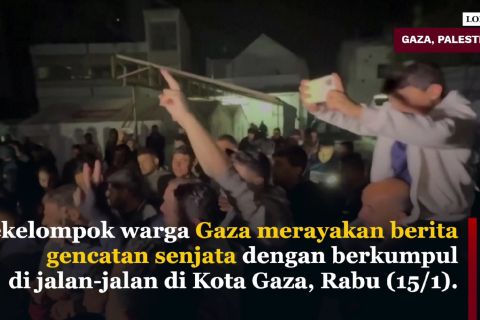Warga Gaza rayakan berita gencatan senjata