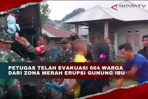 Petugas telah evakuasi 664 warga dari zona merah erupsi Gunung Ibu