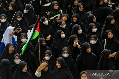 Aksi solidaritas untuk Palestina di Banten