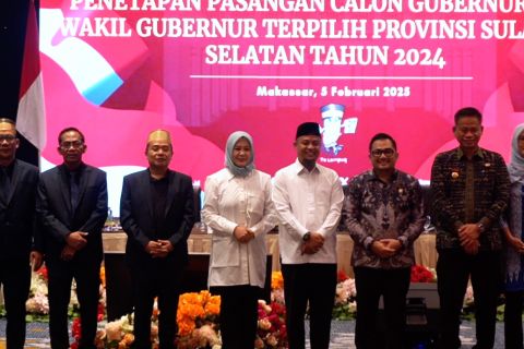 Andi Sudirman-Fatmawati ditetapkan Gubernur dan Wakil terpilih Sulsel