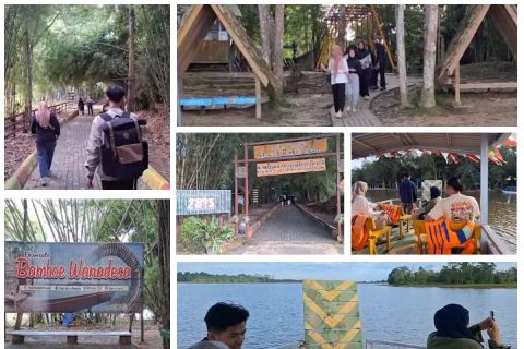 Menikmati rindangnya hutan bambu dan sejuknya waduk di Bamboe Wanadesa