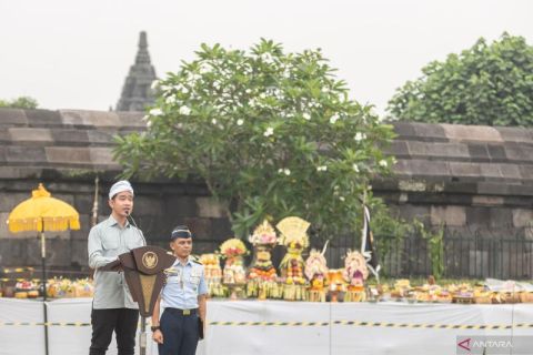 Wapres Gibran Rakabuming hadir di upacara Tawur Agung Kesanga di Candi Prambanan